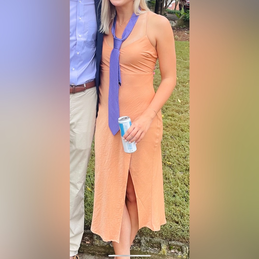 Hello Molly orange midi dress size M